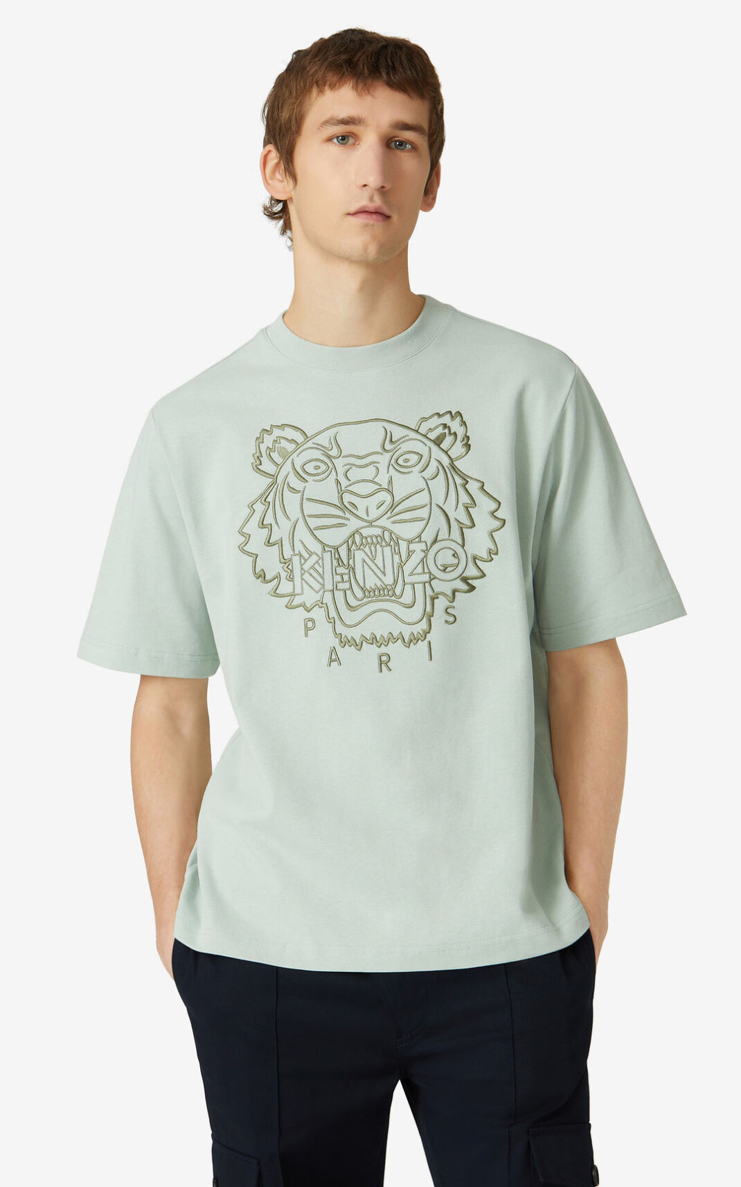 Camisetas Kenzo Tiger loose fitting Hombre Verde Oliva Verde - SKU.2409789